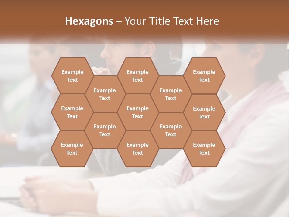 A Group Of People Sitting In Front Of A Laptop Computer PowerPoint Template