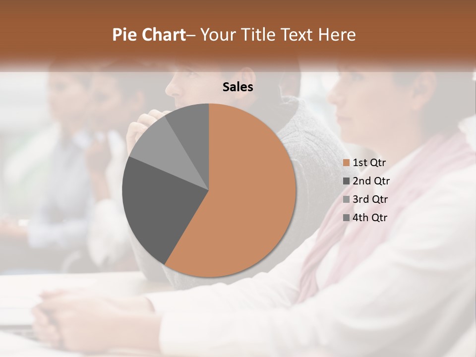 A Group Of People Sitting In Front Of A Laptop Computer PowerPoint Template