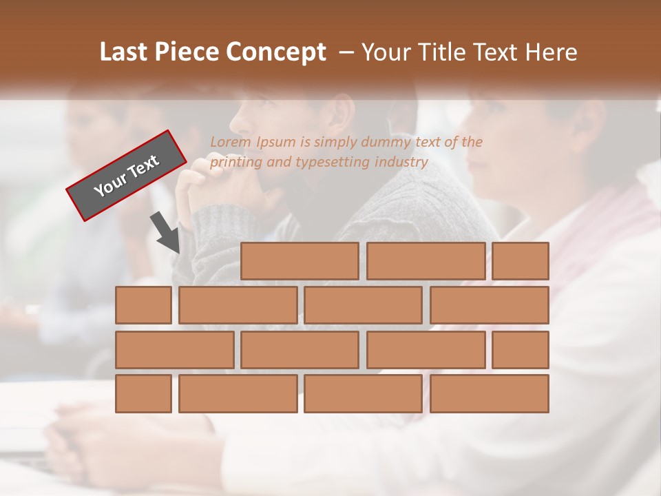 A Group Of People Sitting In Front Of A Laptop Computer PowerPoint Template