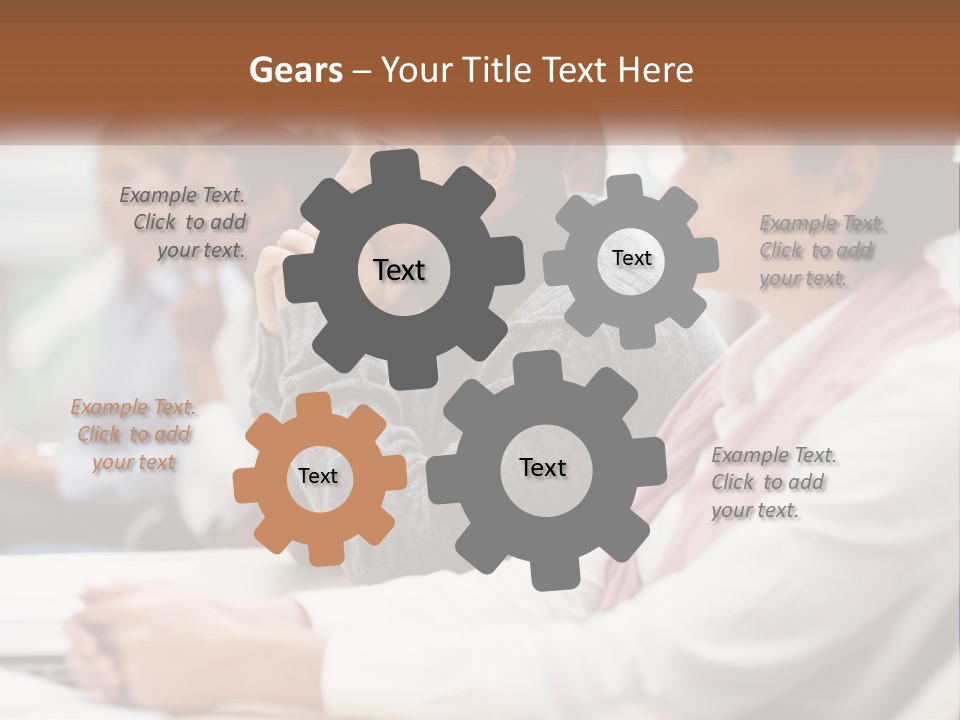 A Group Of People Sitting In Front Of A Laptop Computer PowerPoint Template