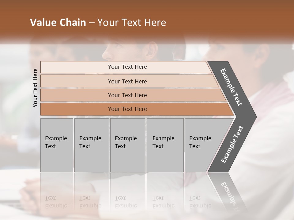 A Group Of People Sitting In Front Of A Laptop Computer PowerPoint Template