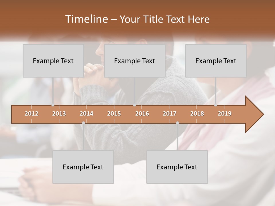 A Group Of People Sitting In Front Of A Laptop Computer PowerPoint Template