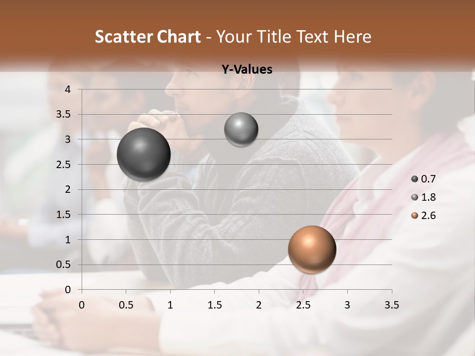 A Group Of People Sitting In Front Of A Laptop Computer PowerPoint Template
