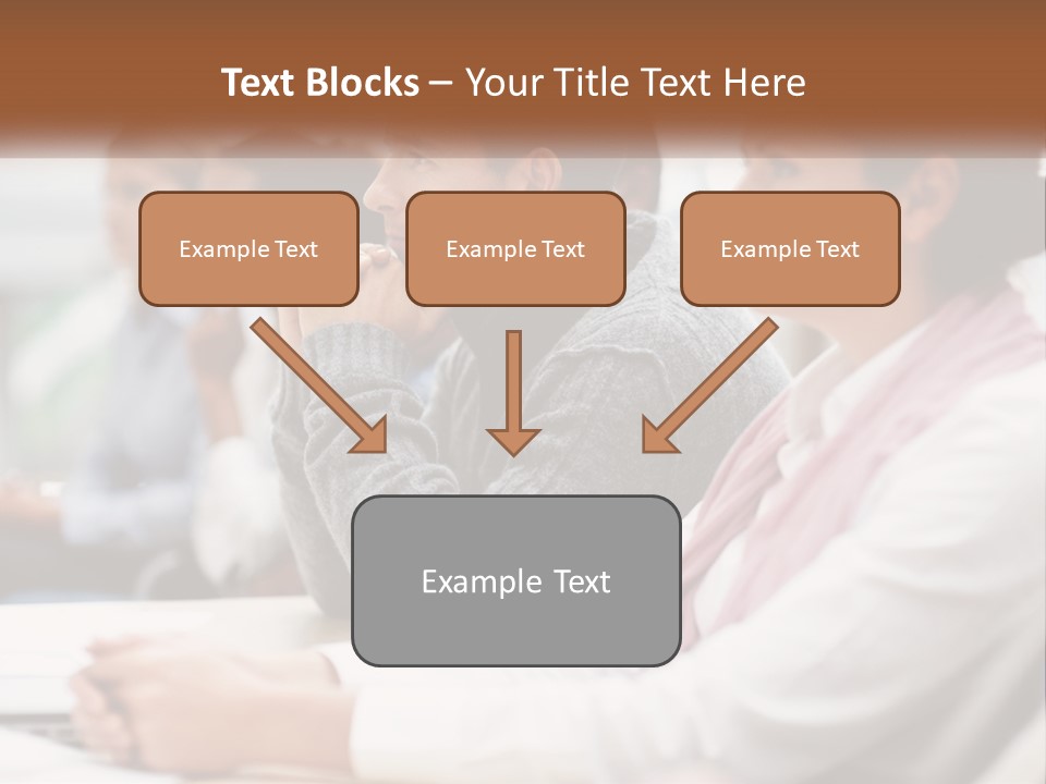 A Group Of People Sitting In Front Of A Laptop Computer PowerPoint Template