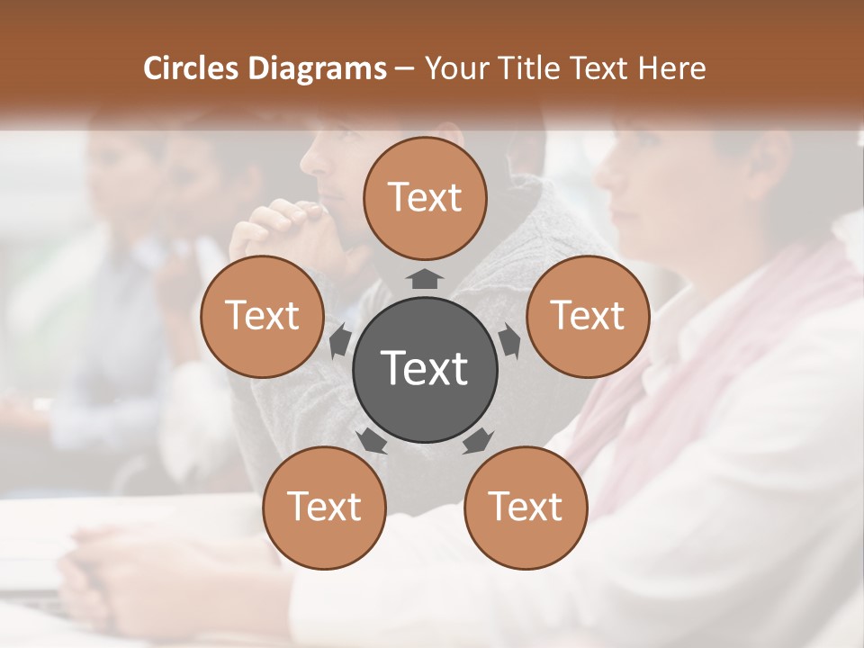 A Group Of People Sitting In Front Of A Laptop Computer PowerPoint Template