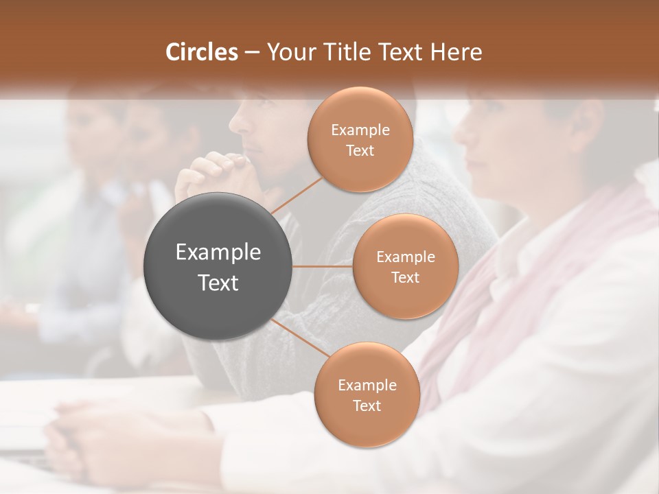 A Group Of People Sitting In Front Of A Laptop Computer PowerPoint Template