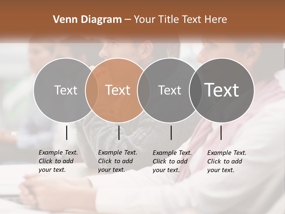 A Group Of People Sitting In Front Of A Laptop Computer PowerPoint Template