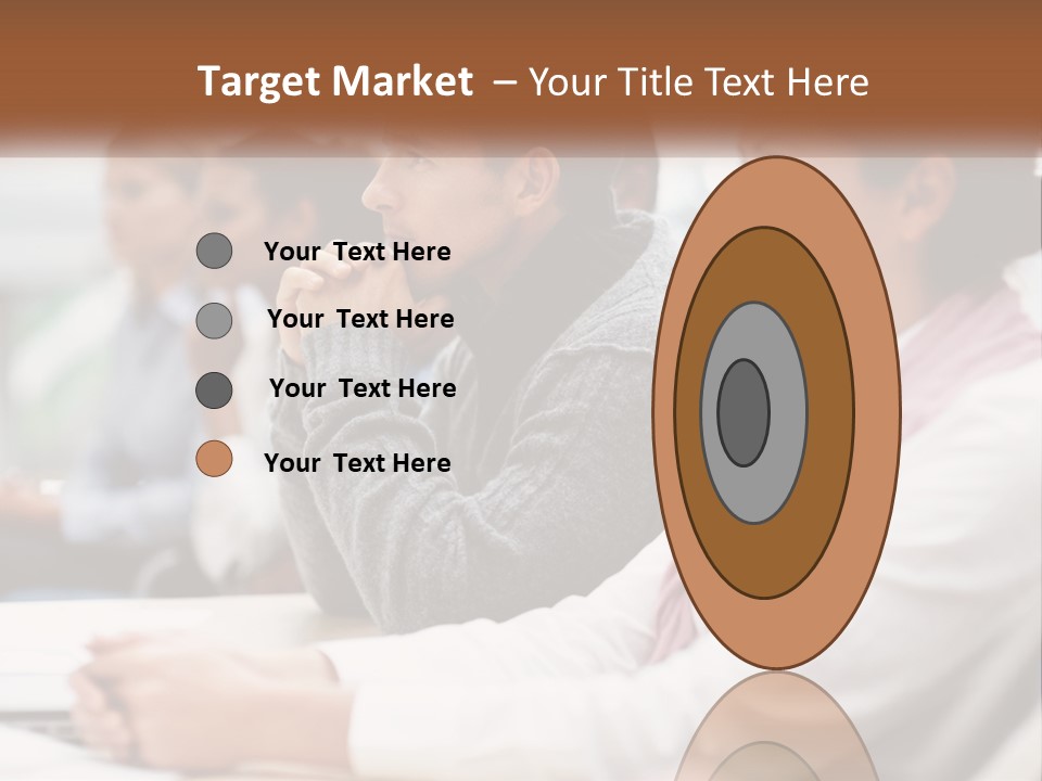 A Group Of People Sitting In Front Of A Laptop Computer PowerPoint Template