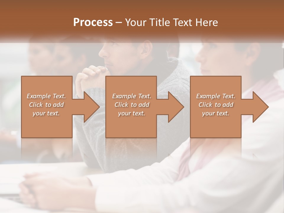 A Group Of People Sitting In Front Of A Laptop Computer PowerPoint Template