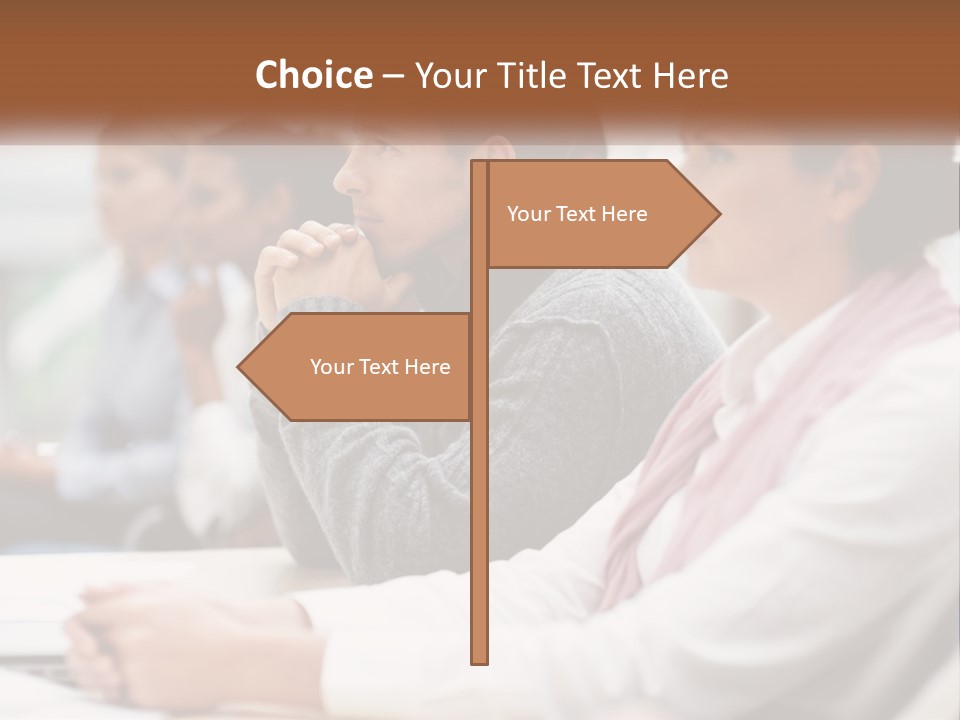 A Group Of People Sitting In Front Of A Laptop Computer PowerPoint Template