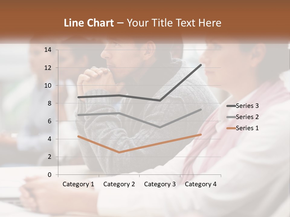 A Group Of People Sitting In Front Of A Laptop Computer PowerPoint Template