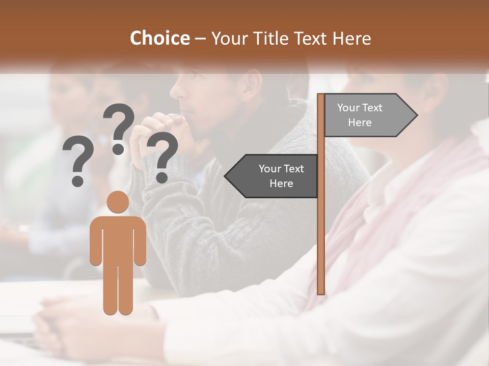 A Group Of People Sitting In Front Of A Laptop Computer PowerPoint Template