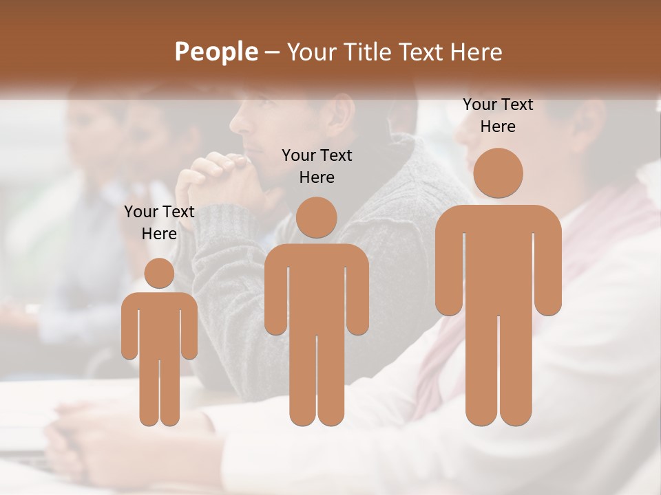 A Group Of People Sitting In Front Of A Laptop Computer PowerPoint Template