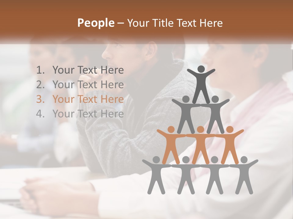 A Group Of People Sitting In Front Of A Laptop Computer PowerPoint Template