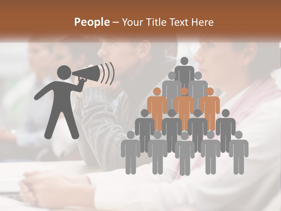 A Group Of People Sitting In Front Of A Laptop Computer PowerPoint Template