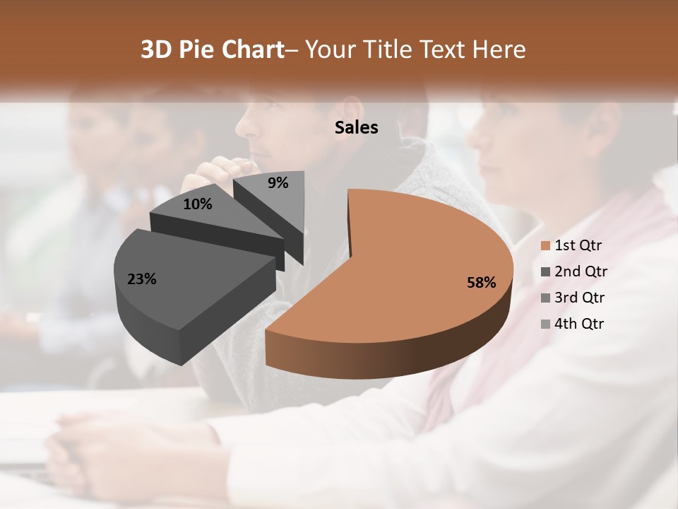A Group Of People Sitting In Front Of A Laptop Computer PowerPoint Template