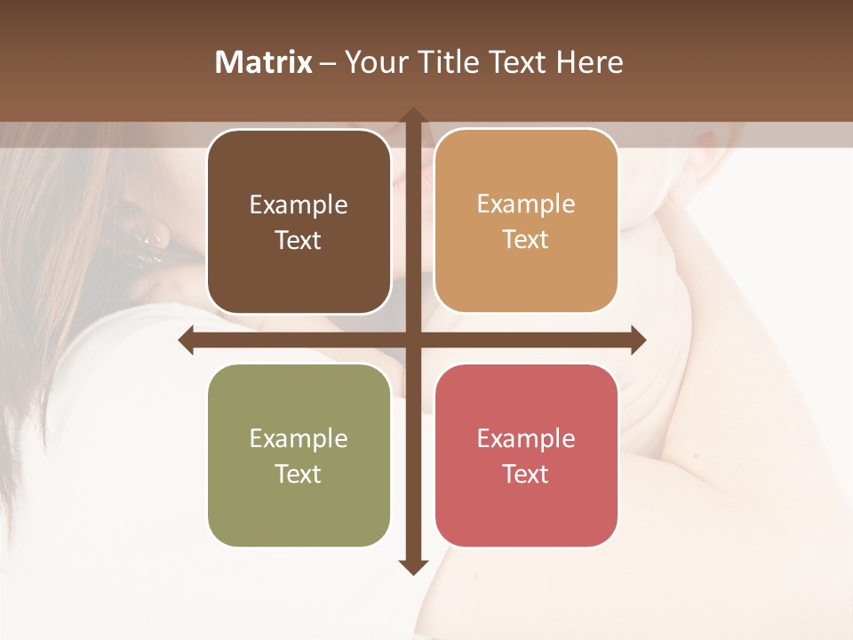 A Woman Holding A Baby In Her Arms PowerPoint Template