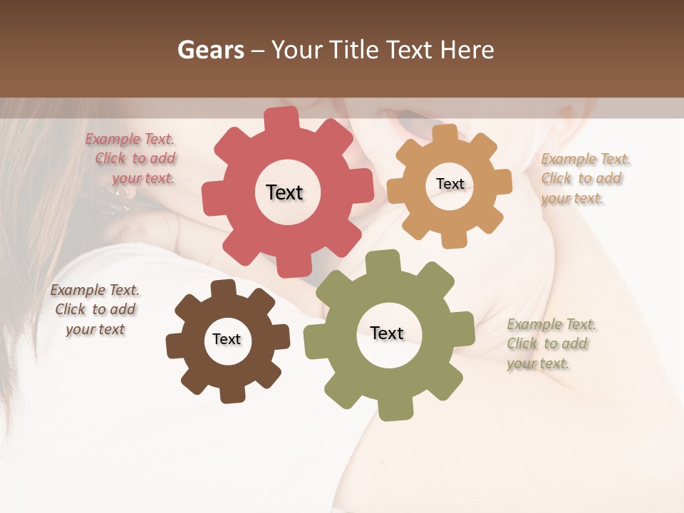 A Woman Holding A Baby In Her Arms PowerPoint Template