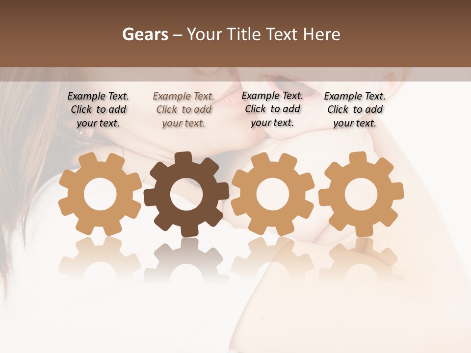 A Woman Holding A Baby In Her Arms PowerPoint Template