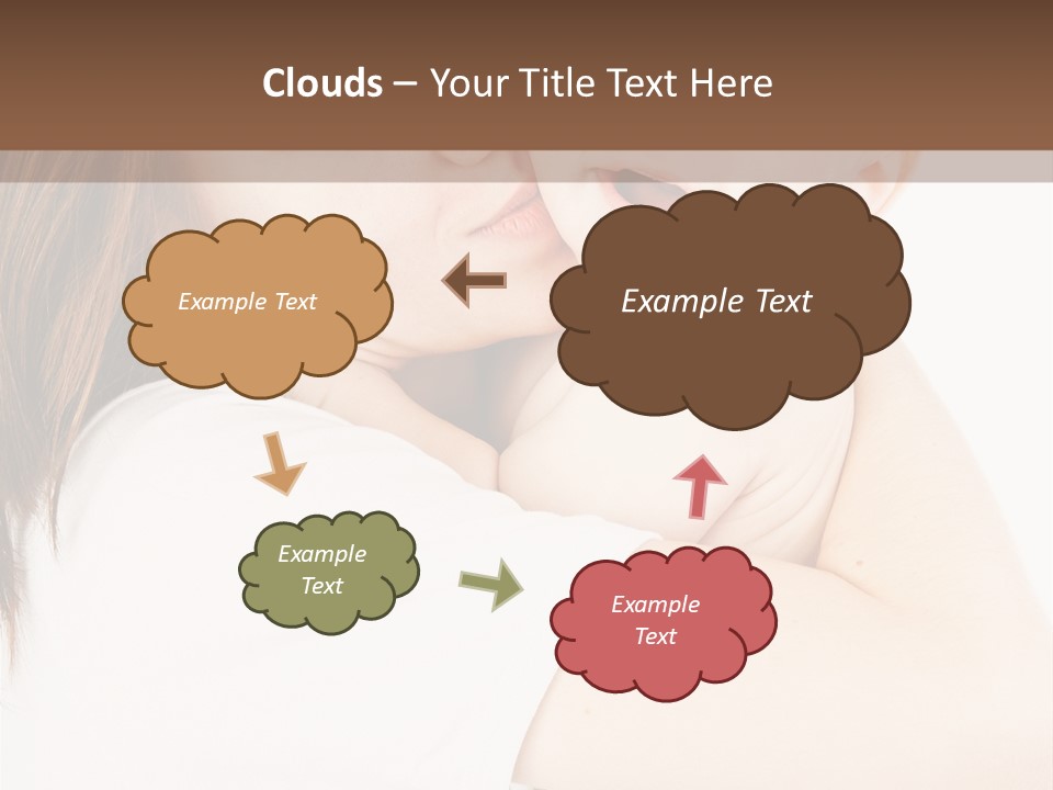 A Woman Holding A Baby In Her Arms PowerPoint Template