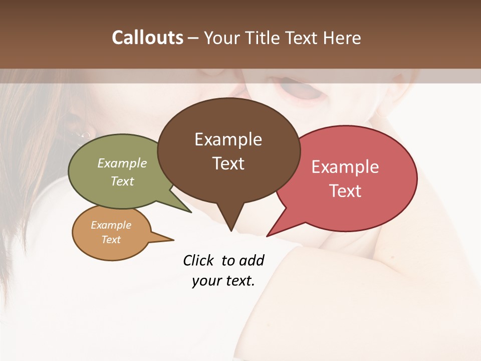 A Woman Holding A Baby In Her Arms PowerPoint Template