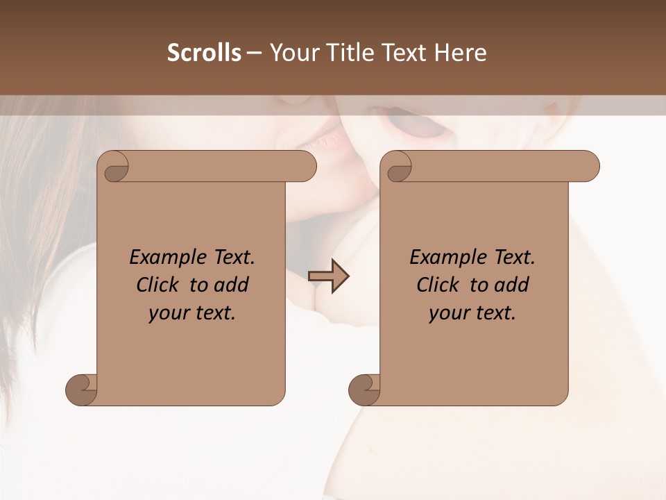 A Woman Holding A Baby In Her Arms PowerPoint Template