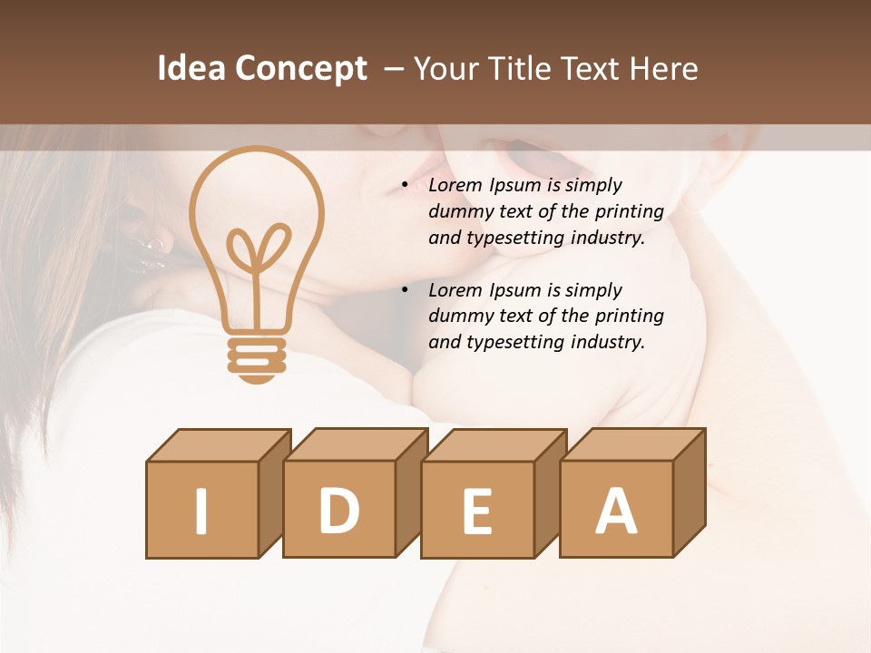 A Woman Holding A Baby In Her Arms PowerPoint Template