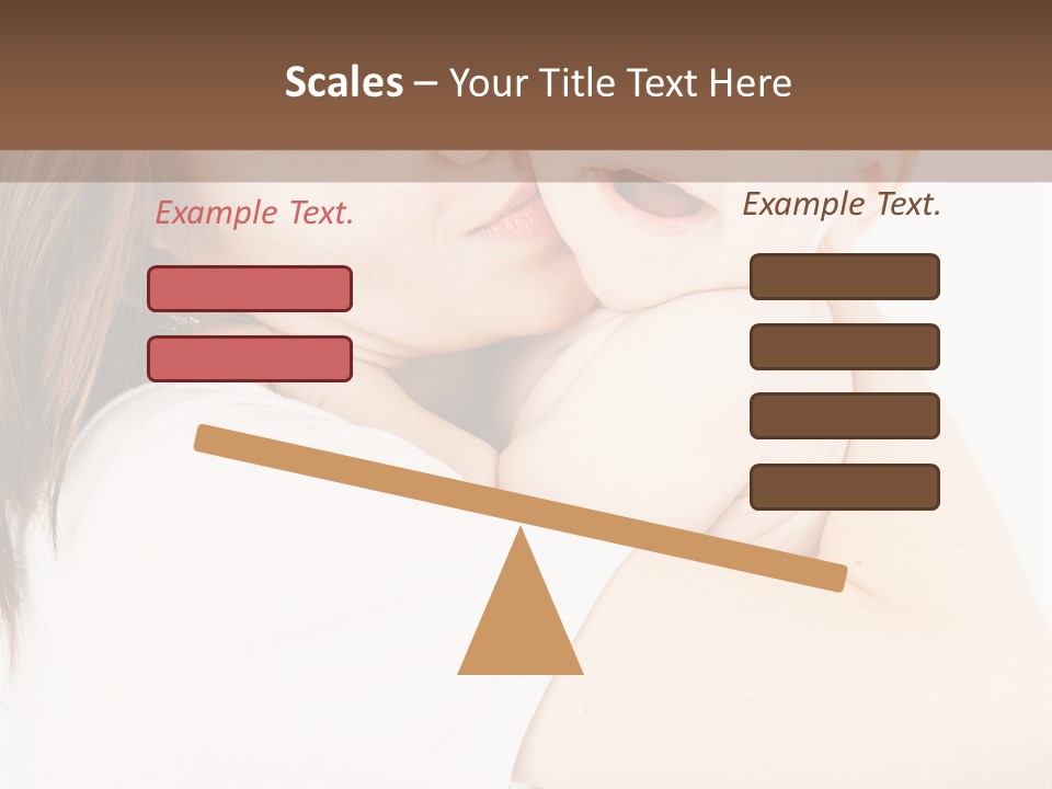 A Woman Holding A Baby In Her Arms PowerPoint Template