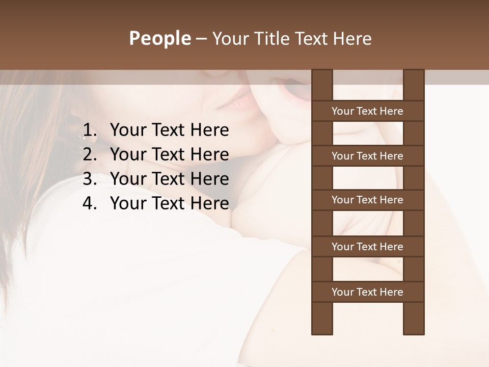 A Woman Holding A Baby In Her Arms PowerPoint Template