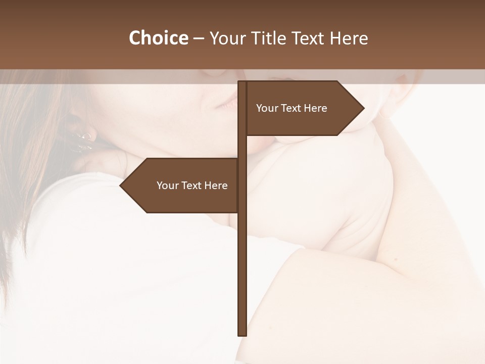 A Woman Holding A Baby In Her Arms PowerPoint Template