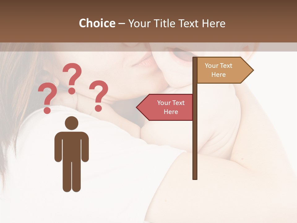 A Woman Holding A Baby In Her Arms PowerPoint Template