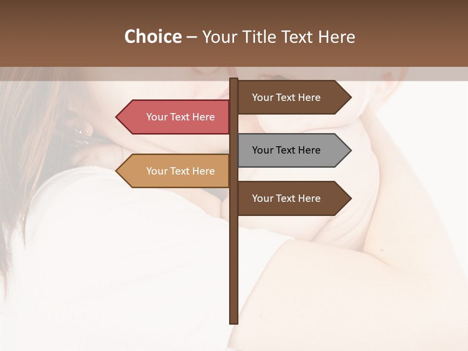 A Woman Holding A Baby In Her Arms PowerPoint Template