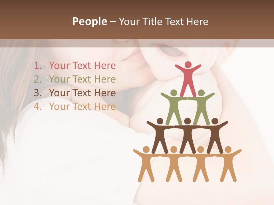 A Woman Holding A Baby In Her Arms PowerPoint Template