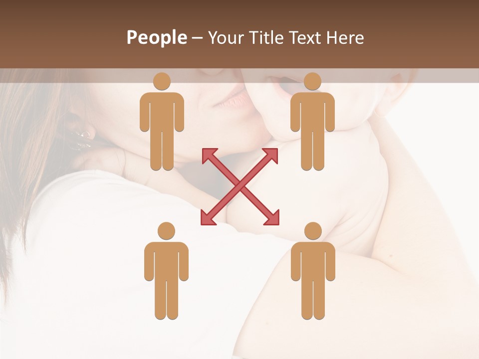 A Woman Holding A Baby In Her Arms PowerPoint Template