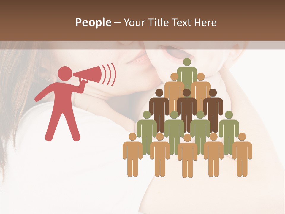 A Woman Holding A Baby In Her Arms PowerPoint Template