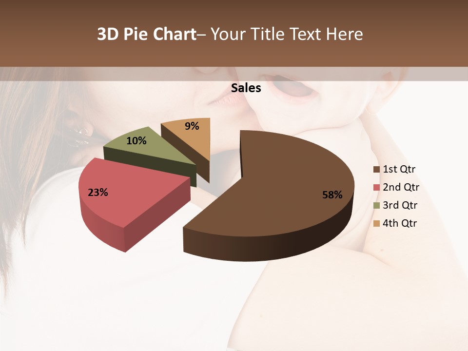 A Woman Holding A Baby In Her Arms PowerPoint Template