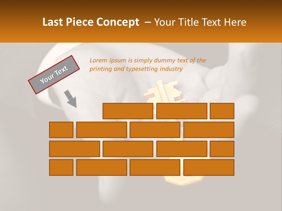 A Person Holding A Key In Their Hand PowerPoint Template