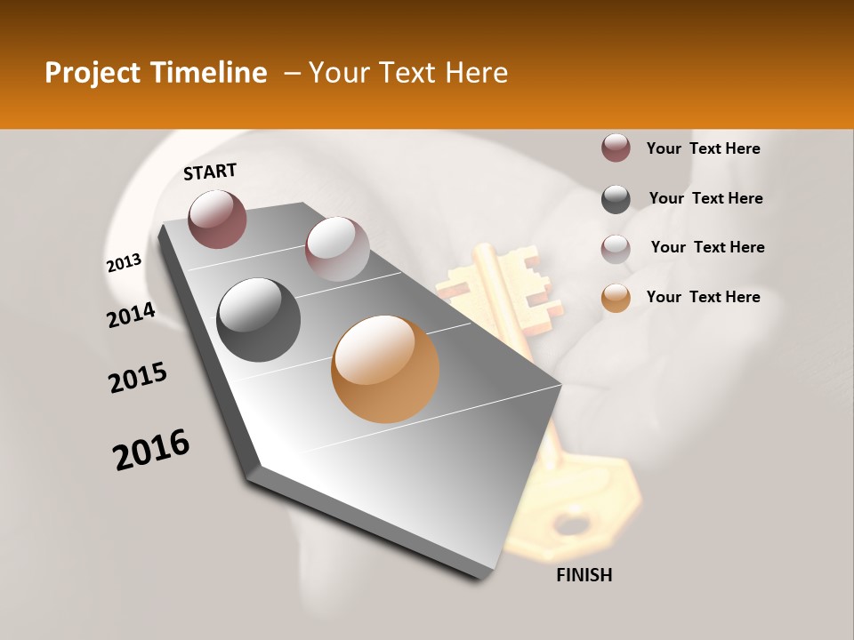 A Person Holding A Key In Their Hand PowerPoint Template