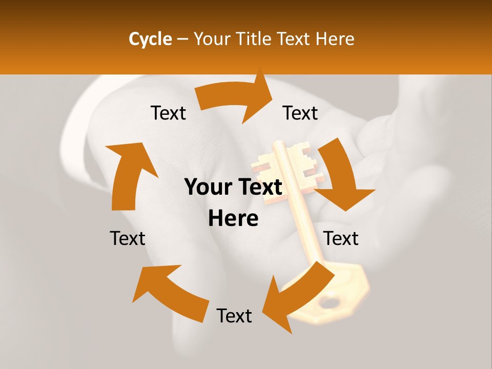 A Person Holding A Key In Their Hand PowerPoint Template