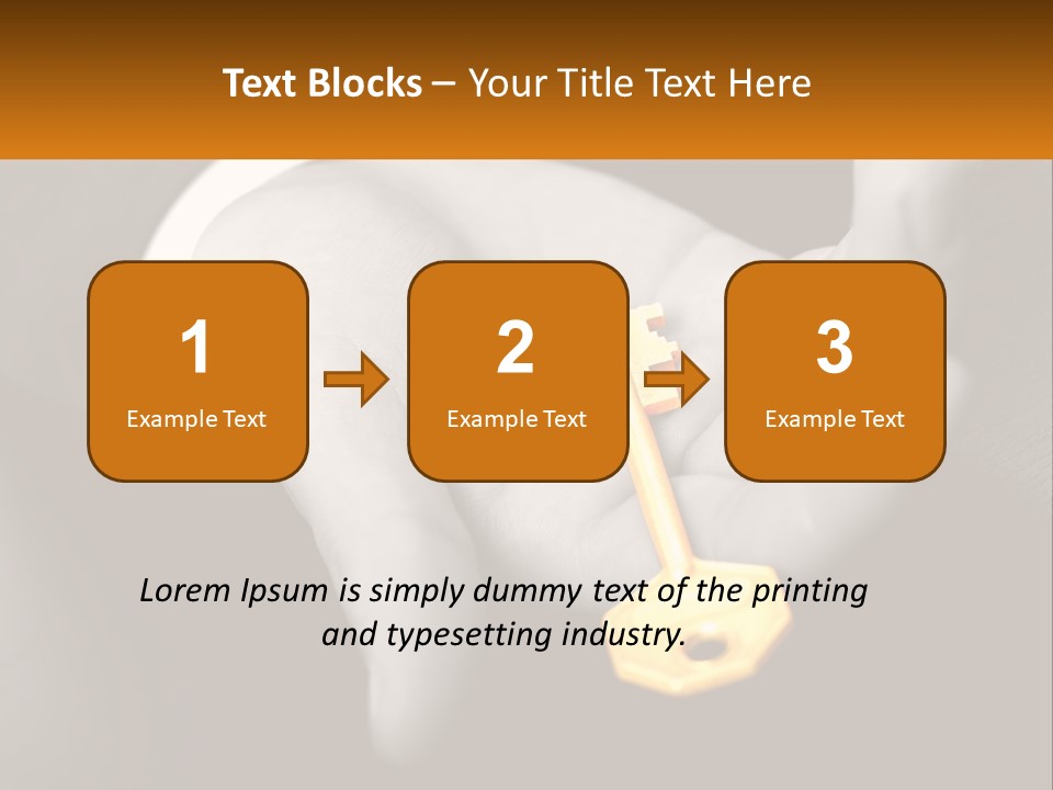 A Person Holding A Key In Their Hand PowerPoint Template