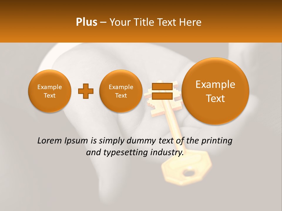 A Person Holding A Key In Their Hand PowerPoint Template
