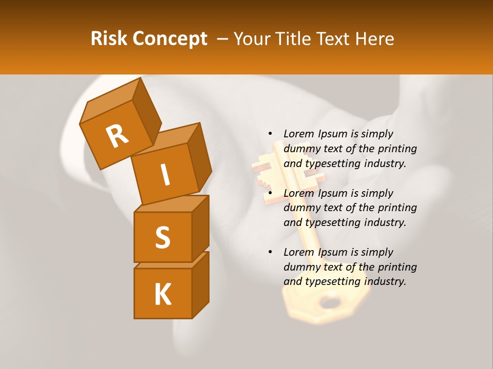 A Person Holding A Key In Their Hand PowerPoint Template