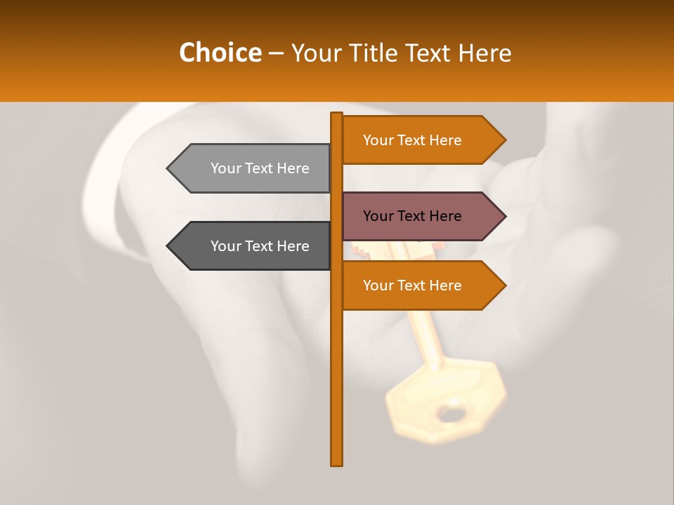 A Person Holding A Key In Their Hand PowerPoint Template