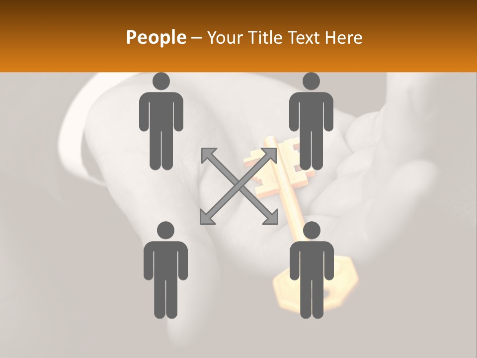 A Person Holding A Key In Their Hand PowerPoint Template