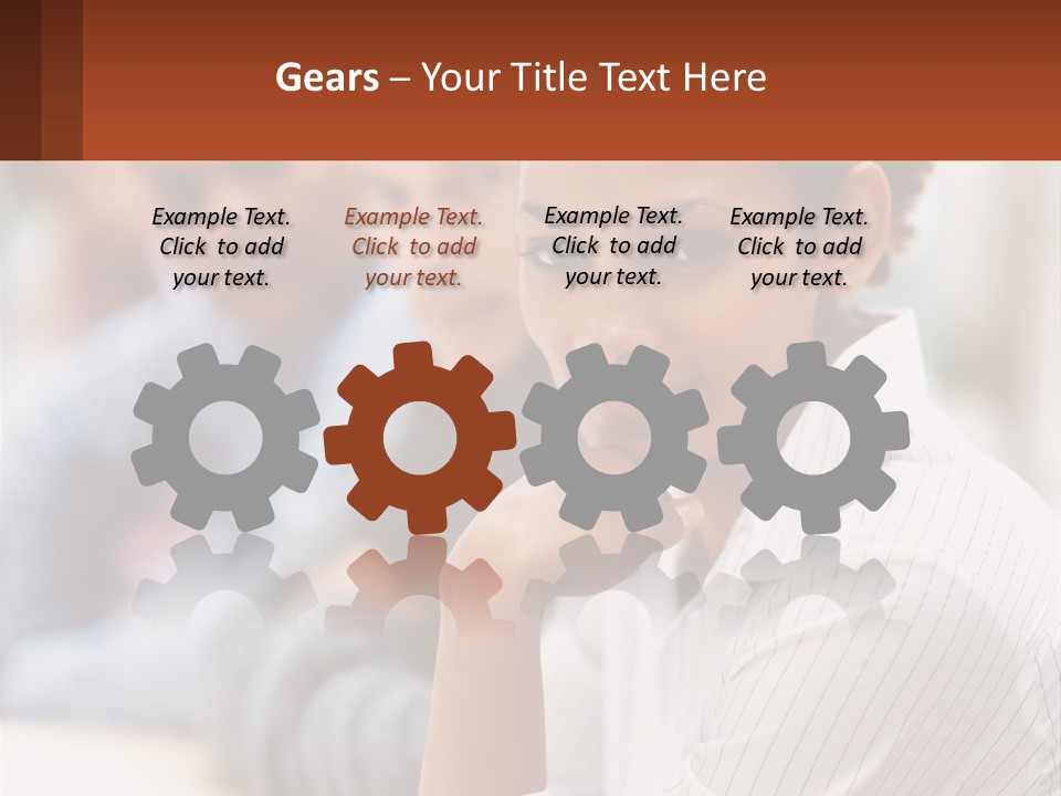 A Group Of People Sitting At A Table In Front Of A Computer Screen PowerPoint Template