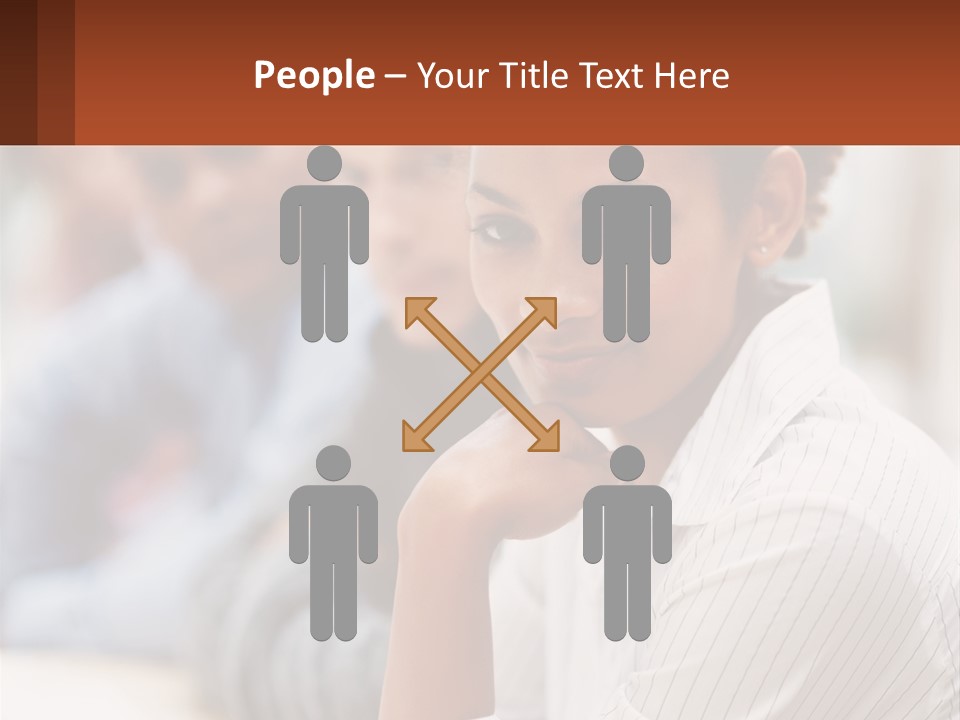 A Group Of People Sitting At A Table In Front Of A Computer Screen PowerPoint Template