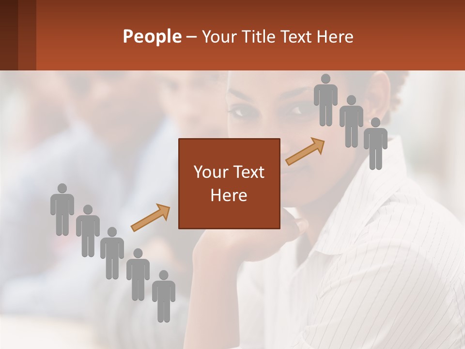 A Group Of People Sitting At A Table In Front Of A Computer Screen PowerPoint Template