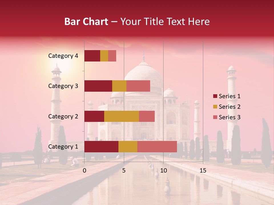 A Large White Building With A Red Sky In The Background PowerPoint Template