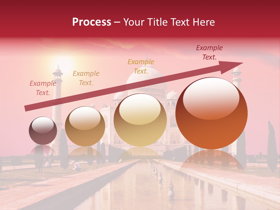 A Large White Building With A Red Sky In The Background PowerPoint Template