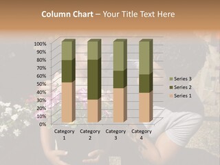 A Man Holding A Child In A Flower Shop PowerPoint Template